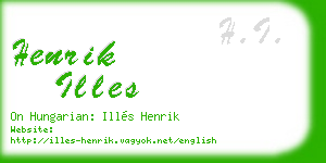 henrik illes business card